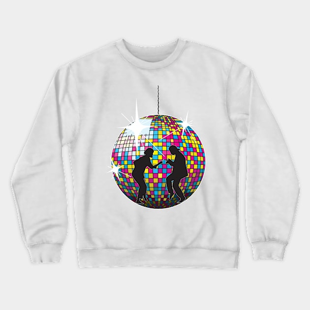 Disco Ball Dancers Crewneck Sweatshirt by Vector-Market